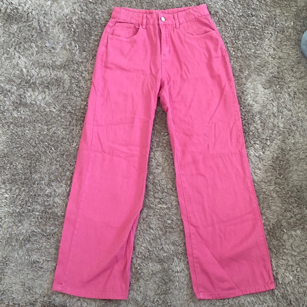 Pink mom jeans